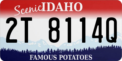 ID license plate 2T8114Q