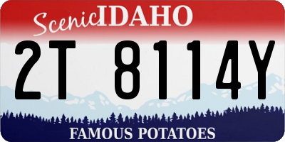 ID license plate 2T8114Y