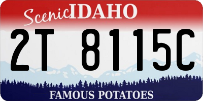ID license plate 2T8115C