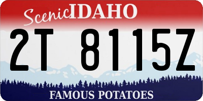 ID license plate 2T8115Z