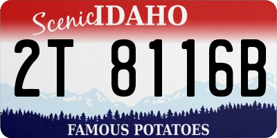 ID license plate 2T8116B