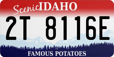 ID license plate 2T8116E