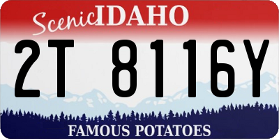 ID license plate 2T8116Y