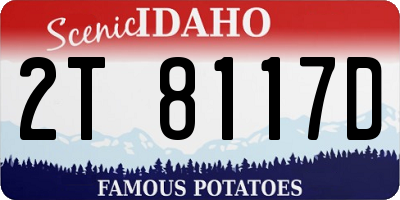 ID license plate 2T8117D
