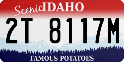 ID license plate 2T8117M