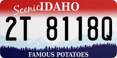 ID license plate 2T8118Q