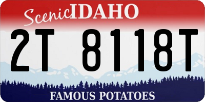 ID license plate 2T8118T