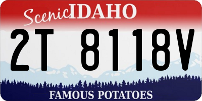 ID license plate 2T8118V