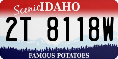 ID license plate 2T8118W