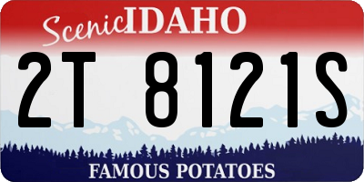 ID license plate 2T8121S