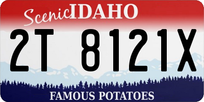 ID license plate 2T8121X