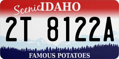 ID license plate 2T8122A