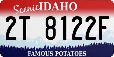 ID license plate 2T8122F