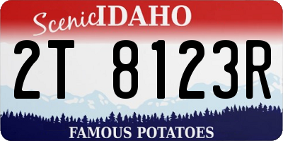 ID license plate 2T8123R