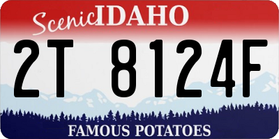 ID license plate 2T8124F