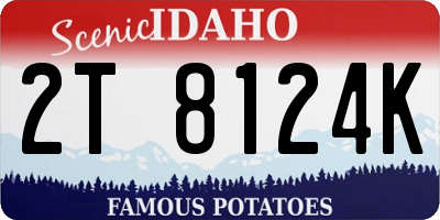 ID license plate 2T8124K