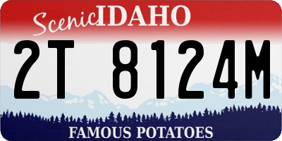 ID license plate 2T8124M