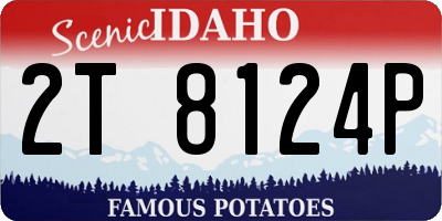 ID license plate 2T8124P