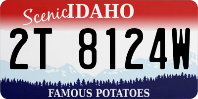 ID license plate 2T8124W