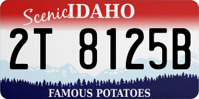 ID license plate 2T8125B