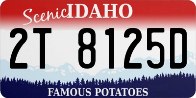 ID license plate 2T8125D