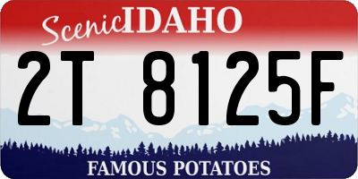 ID license plate 2T8125F