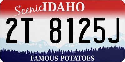 ID license plate 2T8125J