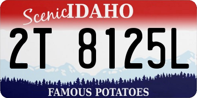 ID license plate 2T8125L