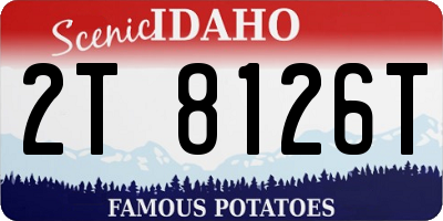 ID license plate 2T8126T