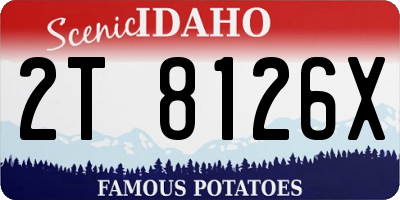 ID license plate 2T8126X