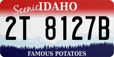 ID license plate 2T8127B