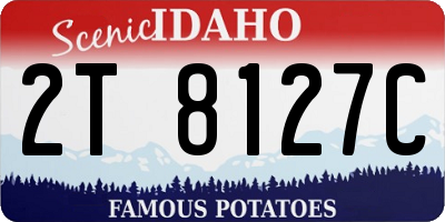 ID license plate 2T8127C