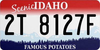 ID license plate 2T8127F