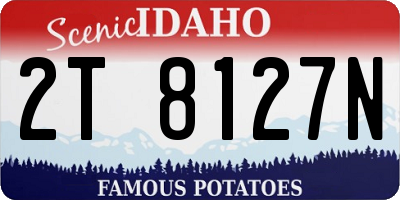 ID license plate 2T8127N