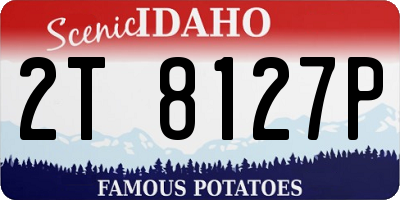 ID license plate 2T8127P