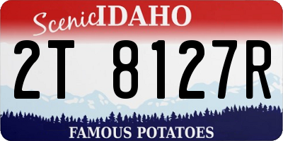 ID license plate 2T8127R