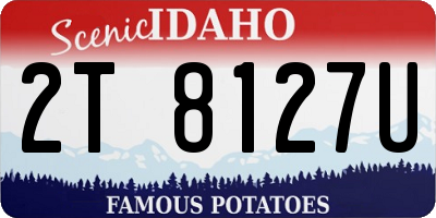 ID license plate 2T8127U