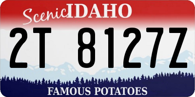 ID license plate 2T8127Z