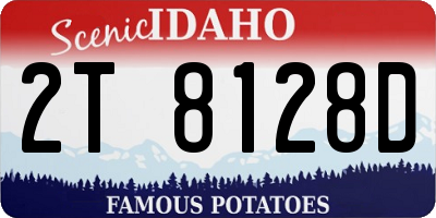 ID license plate 2T8128D