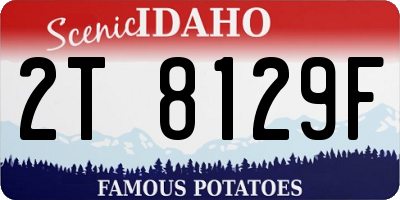 ID license plate 2T8129F