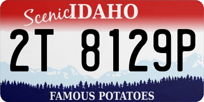 ID license plate 2T8129P