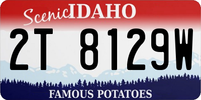 ID license plate 2T8129W