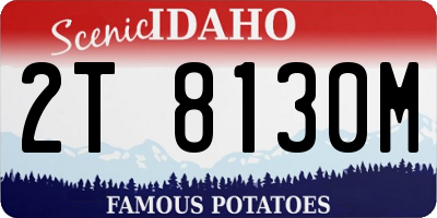ID license plate 2T8130M