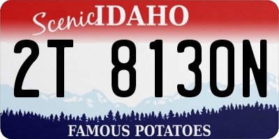ID license plate 2T8130N
