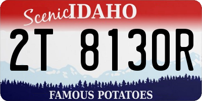 ID license plate 2T8130R