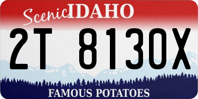 ID license plate 2T8130X