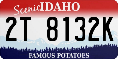 ID license plate 2T8132K