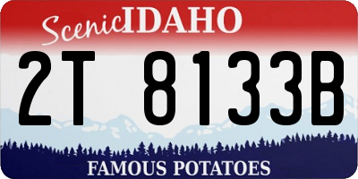ID license plate 2T8133B