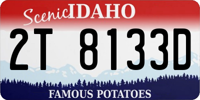 ID license plate 2T8133D