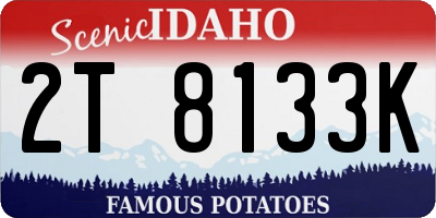 ID license plate 2T8133K